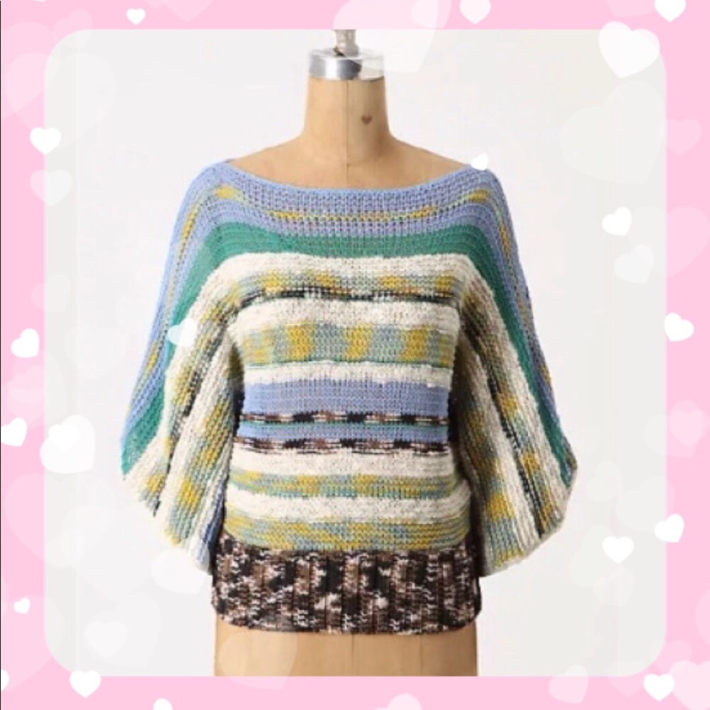 Anthropologie Marled Bands Pullover by Rosie Neira